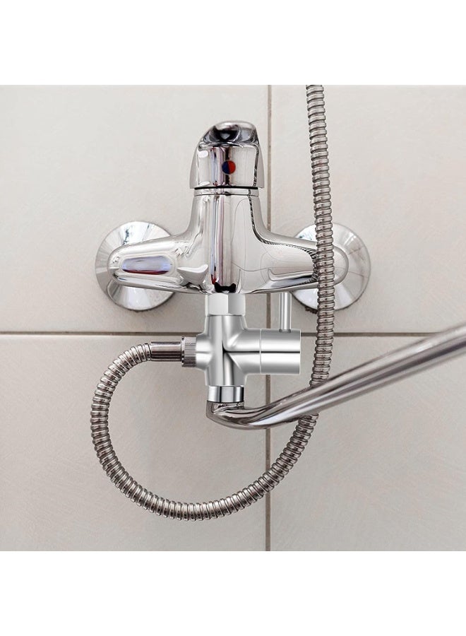 G1 / 2 "صمام تحويل رأس دش ، صمام تحويل ذراع دش النحاس الصلب لرأس دش يدوي ورأس رش ثابت ، قطر 20 مم 3 طرق استبدال نظام دش عالمي (نهاية الكروم) - Image 2